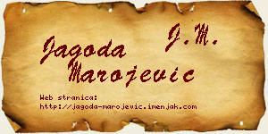 Jagoda Marojević vizit kartica